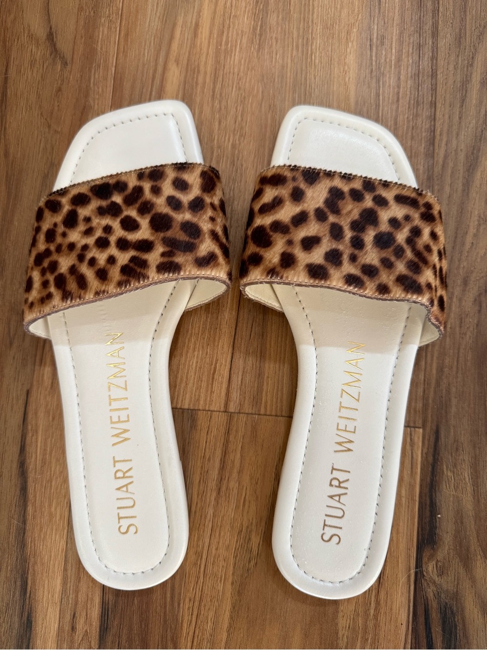 Stuart Weitzman Summer Slide Animal Print Sandals size 5.5